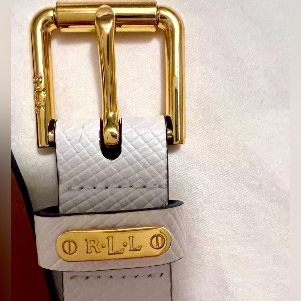 LAUREN RALPH LAUREN Women's Logo Leather Belt